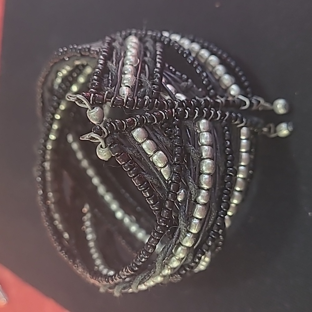 Beaded and Braided Wire Bracelet